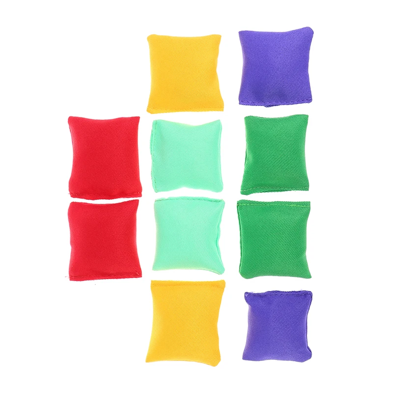 Hot sale 10pcs/lot Kid Throwing Sandbags Toys Classic Bean Bag Children Outdoor Sport  Toy Size: 5*5cm