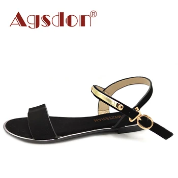 

Summer Flat Sandals Women Shoes Classic Suede Black Flats Sequins Ladies Flats Comfort Ankle Strap Sandalias 2020 Newest Designs