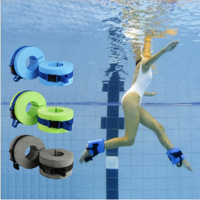 1pcs New Paired Floating Foam Water Exercise Aerobics Swimming Weights Aquatic Cuffs For Ankles Arms Swimming Ring Tools 1