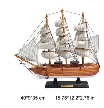 33*31*7 см Деревянный масштаб моделирования модели кораблей ручной работы ремесло парусная лодка наборы с светодиодный игрушка украшение стола Коллекция подарков - Цвет: Ship K Three shots