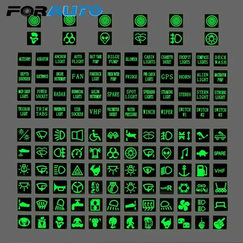 

FORAUTO Car Sticker Circuit Panel Decal Truck Instrument Decoration Rocker Switch Label PVC Luminous Decals