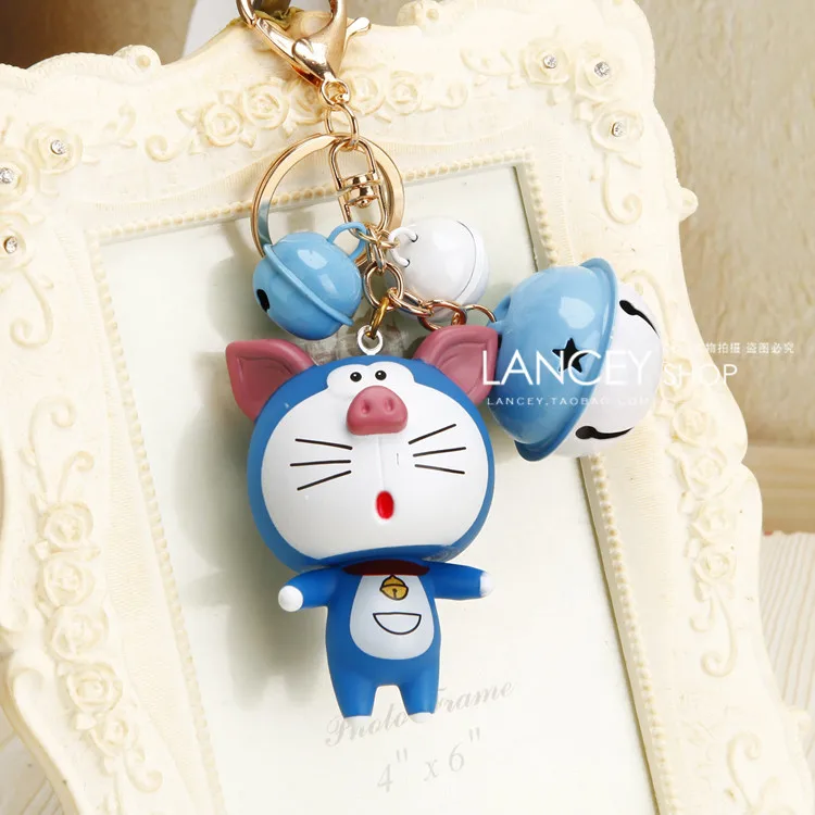Doraemon автомобильный брелок для ключей женские Баскетбол жира Южной Кореи с Pokonyan брелок с котом металлический настраиваемый подарок