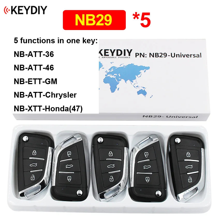 

5Pcs/Lot NB29 Multi-functional 3 Button Universal KD Remote Control for KD900 KD900+ URG200 KD-X2 All Functions Chips in One Key
