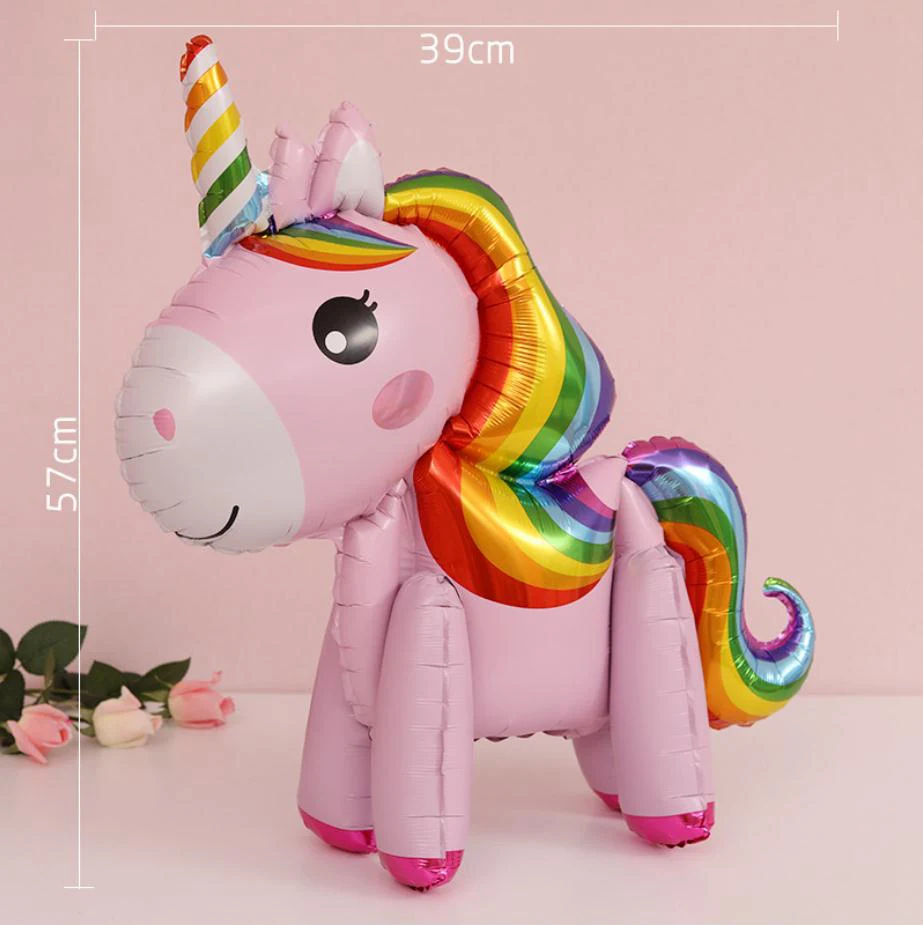Unicorn Balloons 4 TAOUP 5 шт. одноразовые татуировки Единорог стикер с днем рождения Единорог Декор ребенок душ девушка Unicornio День Рождения Декор дети - Цвет: Unicorn Balloons 4