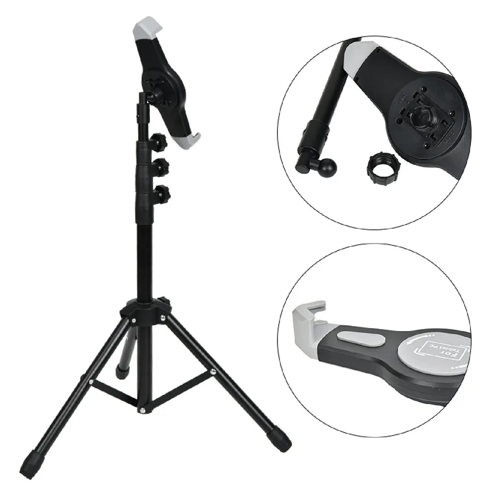 

New Tablet Holder Adjustable Tripod Floor Tablet Stand Adjustable 360 Rotating for iPad Flexible Bracket Music Rack Mount