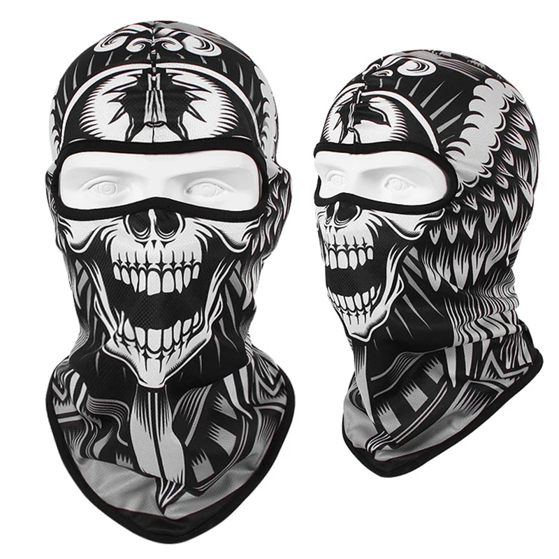 Маска для мотоцикла HEROBIKER, Балаклава, мотоциклетный костюм с черепом, банданы, маска для Хэллоуина, маска для лица с изображением призрака, маска для ресниц, мото - Цвет: 145