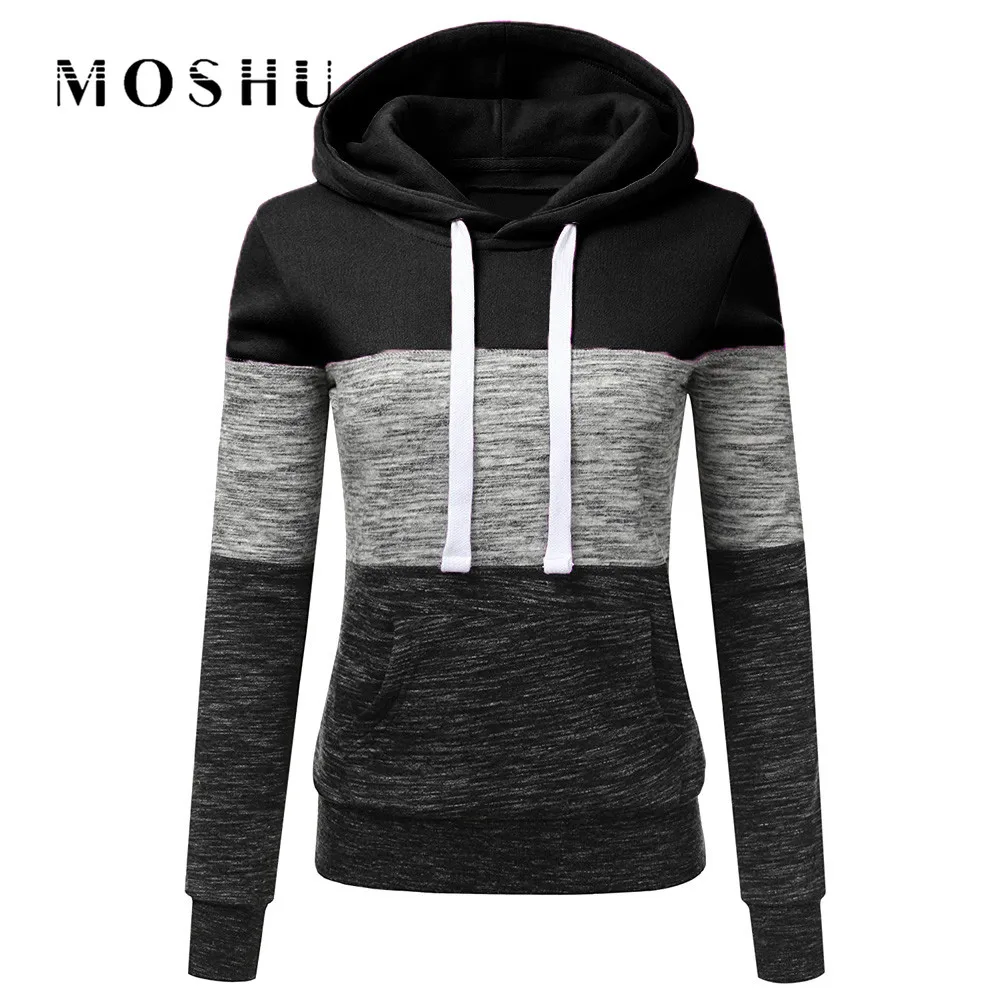 

Hoodies Women Pullovers Autumn Casual Patchwork Sweatshirts Lady Hoody Warm Female Crop Top Hoodie Bluza Damska Oversized Hoodie