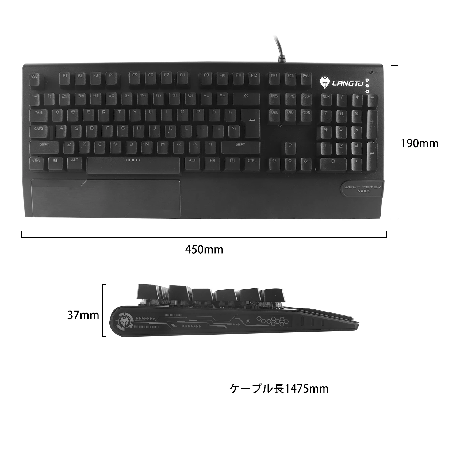 CHYI 104 Keys Mechanical Keyboard Wired English Layout Gaming for Desktop Laptop Tablet