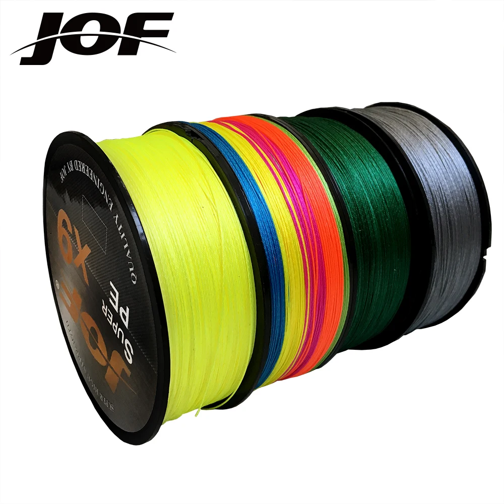 JOF 9 прядей плетеная рыболовная леска 100/300/500 М Карп морская PE мультифиламентная X9