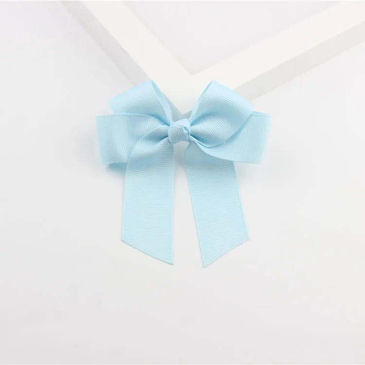 a10 Sky Blue 1 шт./лот, детские заколки с бантами для волос, рождественские аксессуары для детей, лента для банта на волосы, заколка с бантом, аксессуары ZYAA1718 - Цвет: a10 Sky Blue