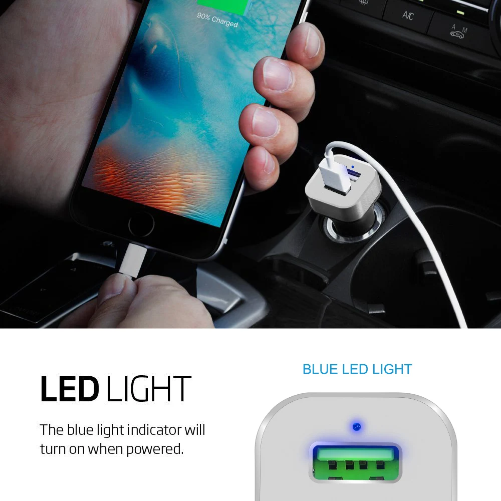 2.4A Dual USB Car Charger Universal Mobile Phone Car-Charger For Xiaomi Samsung S8 IPhone 6 6s 7 8 Plus Tablet Huawei