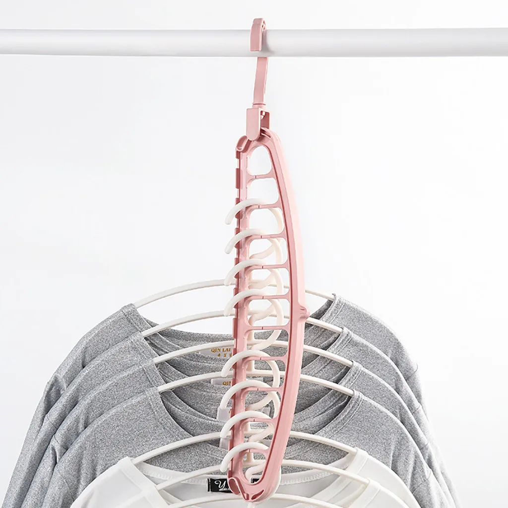 Creative Magic Hanger Storage Rack Adjustable Anti-slip Hanger Hooks Closet Tie Scarf Organize Holder Clothing Drying Rack