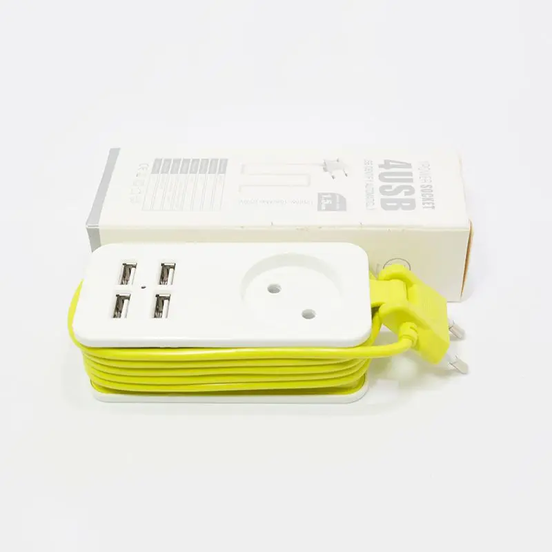 Штепсельная Вилка европейского стандарта 4 USB+ 1 разъем переменного тока/4 USB+ 2 адаптер пробки переменного тока несколько 4 USB порта зарядное устройство разъем 1,5 м для телефонов планшетов