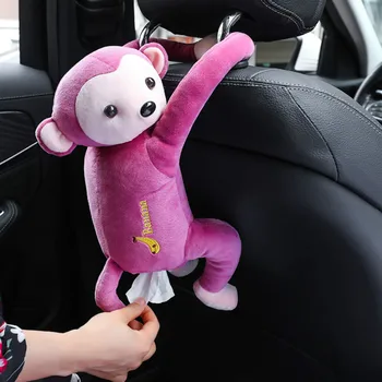 

Creative Cartoon Monkey Home Office Car Hanging Paper Napkin Tissue Box Cover Holder Portable Paper Box