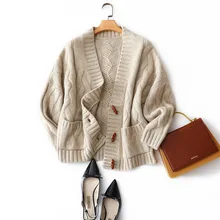 ^^Best Offers 100% Cashmere V-Neck Single Breasted Women's Knitted Cardigans Office Lady Solid Thick Warm Sweaters for Women winter ^^Best Offers 100% Cashmere V-Neck Single Breasted Women's Knitted Cardigans Office Lady Solid Thick Warm Sweaters for Women winter