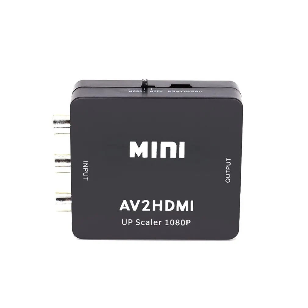 Мини AV в HDMI конвертер адаптер AV CVBS 3RCA в HDMI конвертер коробка 1080P видео AV2HDMI конвертер для HDTV PS3 PS4 DVD PC