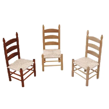 

New 1/12 Simulation Mini Cotton silk chair Furniture Model for Dollhouse Decoration