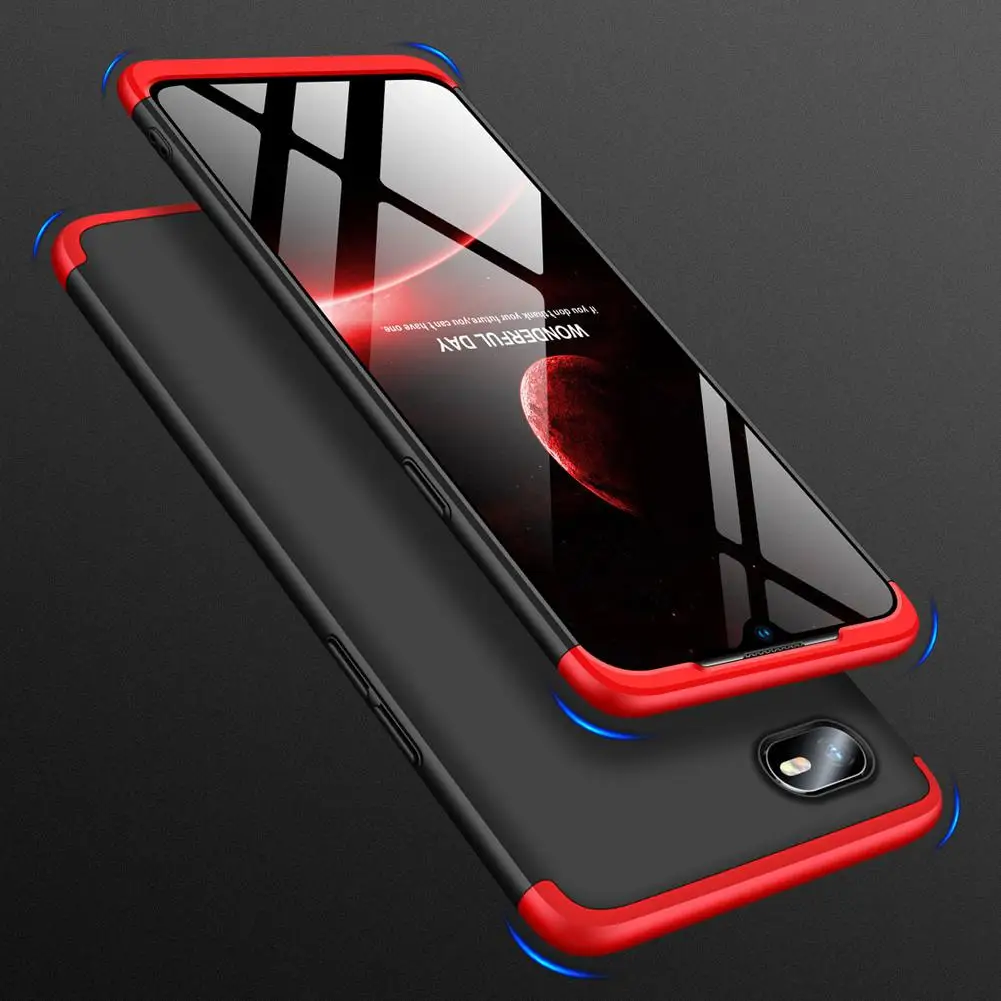 Для OPPO Realme C2 ультра тонкий ПК задняя крышка нескользящий противоударный 360 градусов полный защитный чехол