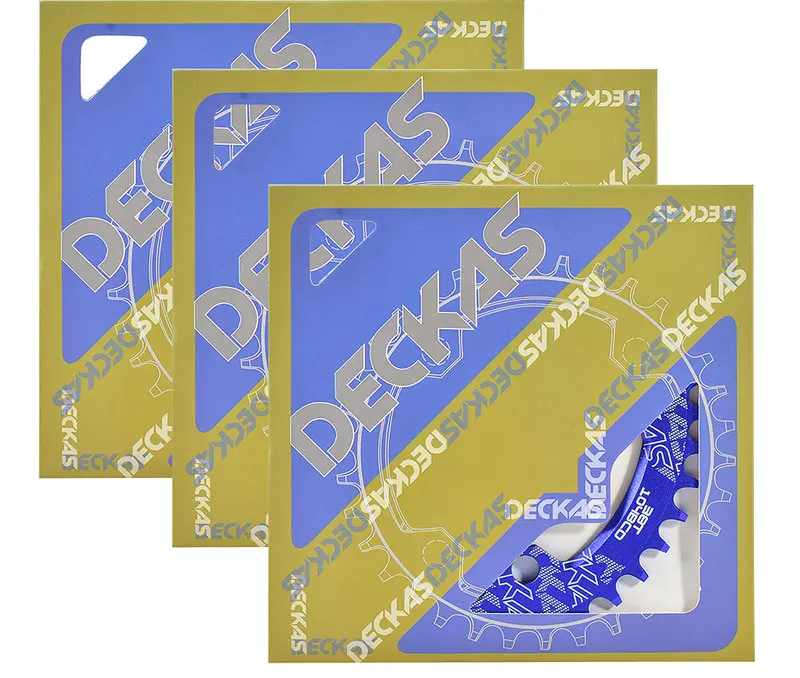 Цепь Deckas круглая узкая широкая 104BCD 32T 34T 36T 38T многоцветная Звездочка для горного