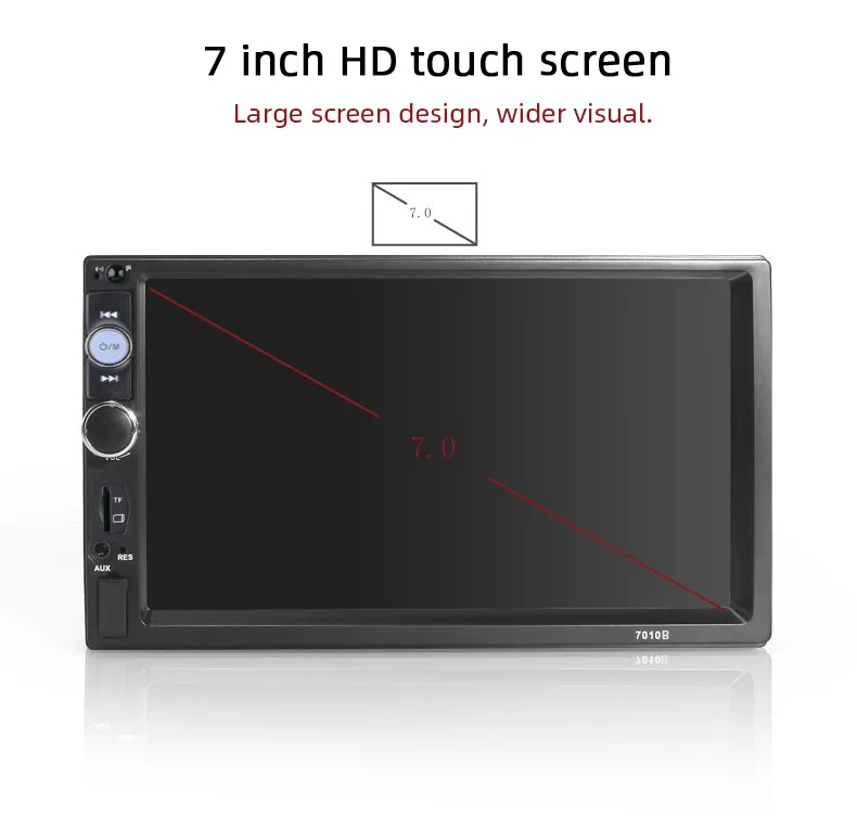 2 Din автомобильное радио 7 HD мультимедиа сенсорного экрана видео плеер MP4 MP5 плеер стерео Bluetooth FM радио, аудио и видео USB 5v зарядка