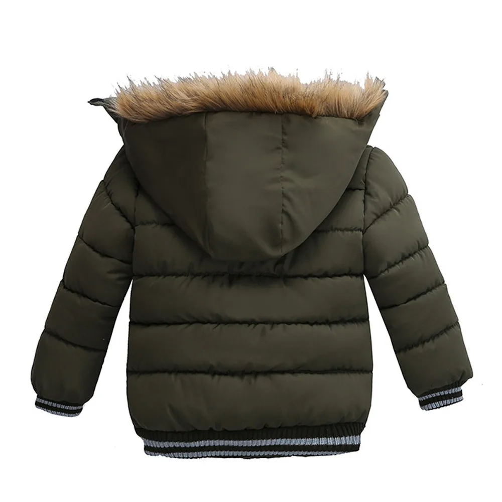 Coat Children Winter Jacket Coat Boy Jacket Warm Hooded Kids Clothes Zipper Pocket Coat Casual Outerwear Autumn Winter Overcoat
