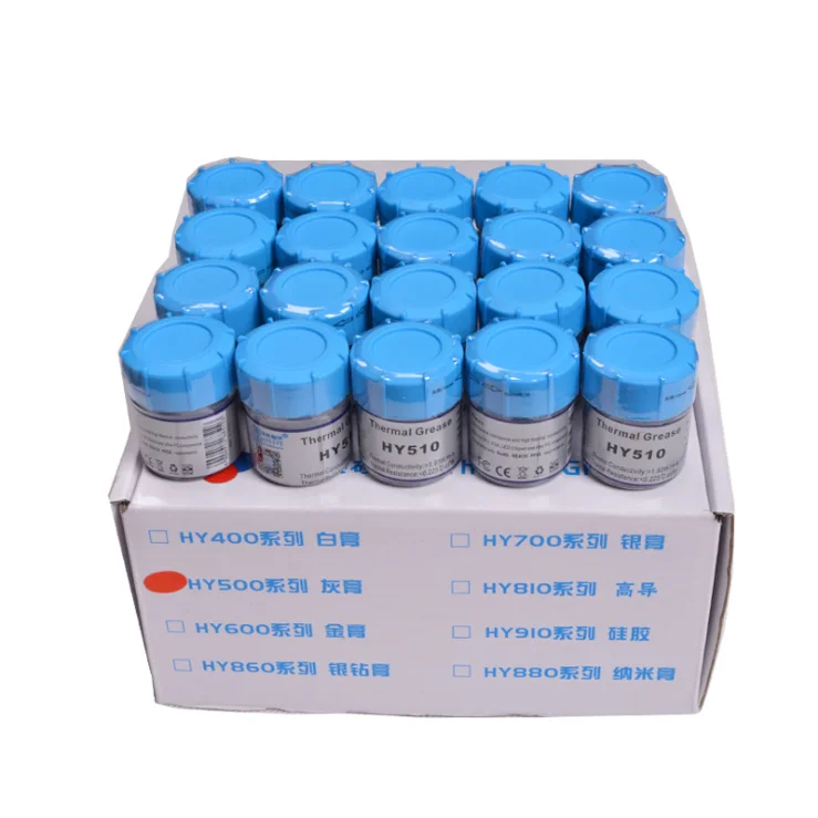 

10PCS HY510 10g/pcs Silicone Compound Thermal Paste Conductive Grease Heatsink For CPU GPU Chipset notebook Cooling with scraper
