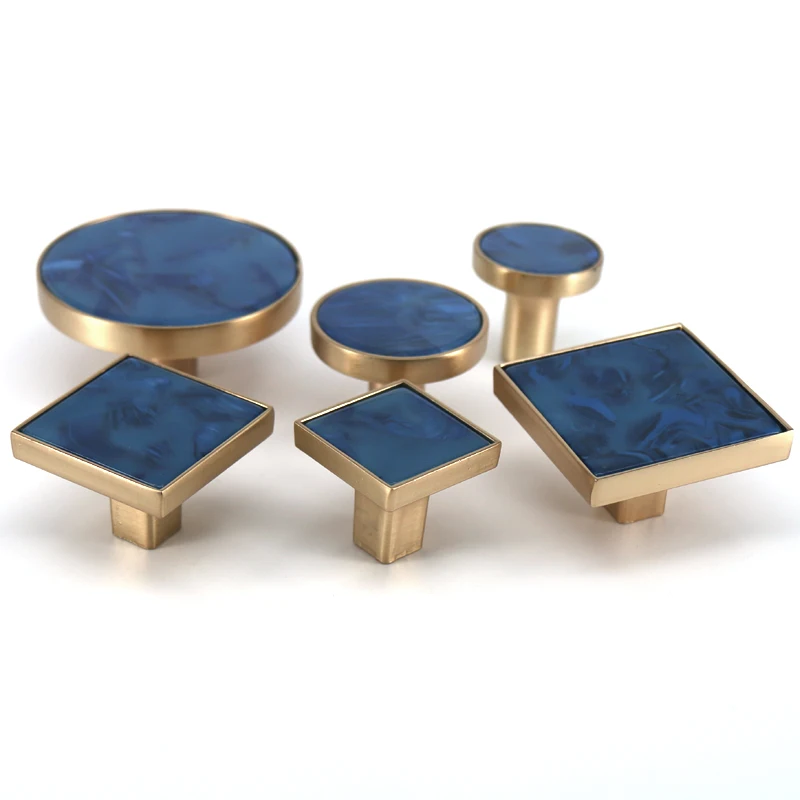 1 шт. ручки из латуни и синего цвета винтажные для кухонного шкафа дверных шкафов