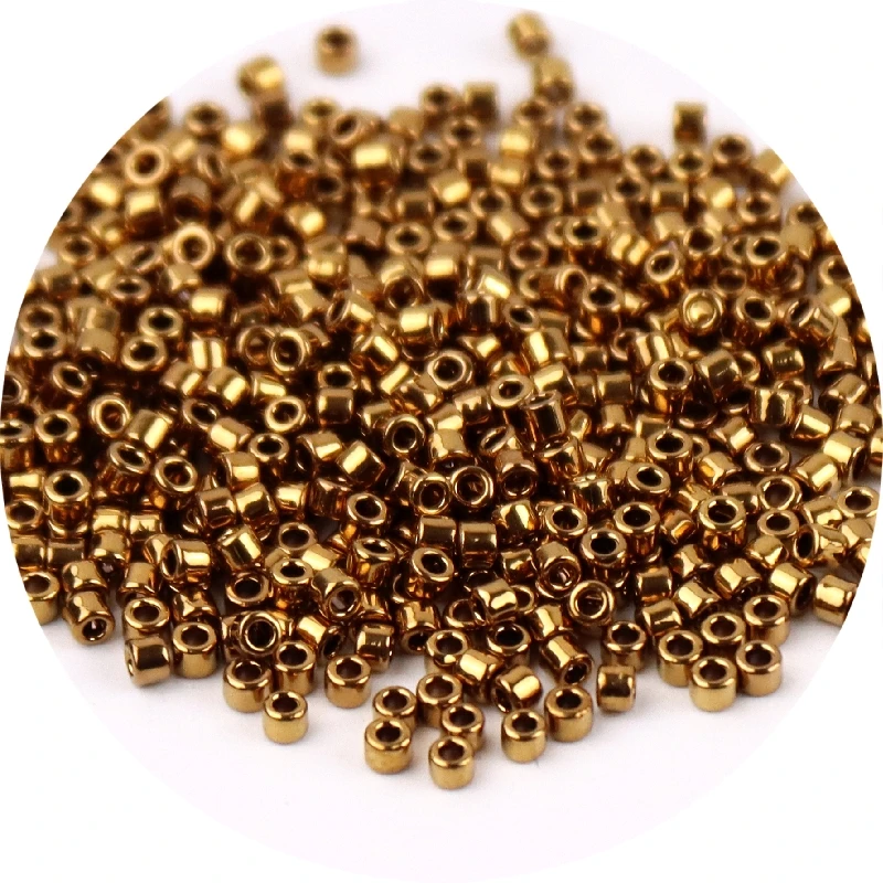 

Antique Brass 1.6mm 2mm Delica Beads Uniform Bronze Gold Spacer Glass Loose Beads For Jewelry Making Earrings Bracelet Diy Craft