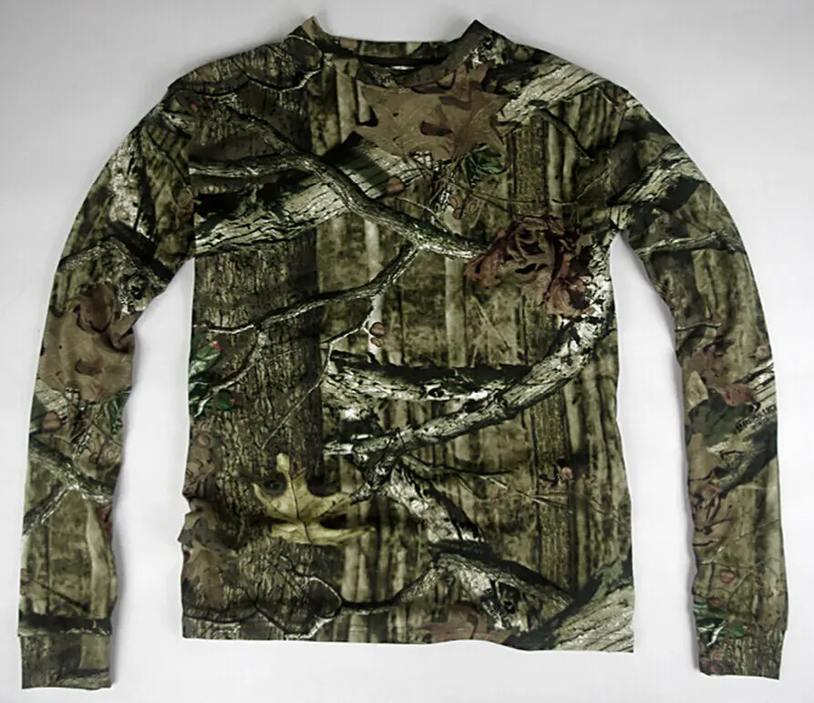 

Bionic Camouflage Ghillie Suits Cotton Hunting Camo Clothes Tactical Sniper T-shirt Pants Set
