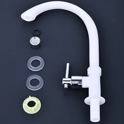 WhiteTap Kitchen Big Faucet Plastic White Color Tap Single Cold Water Faucet 1/2