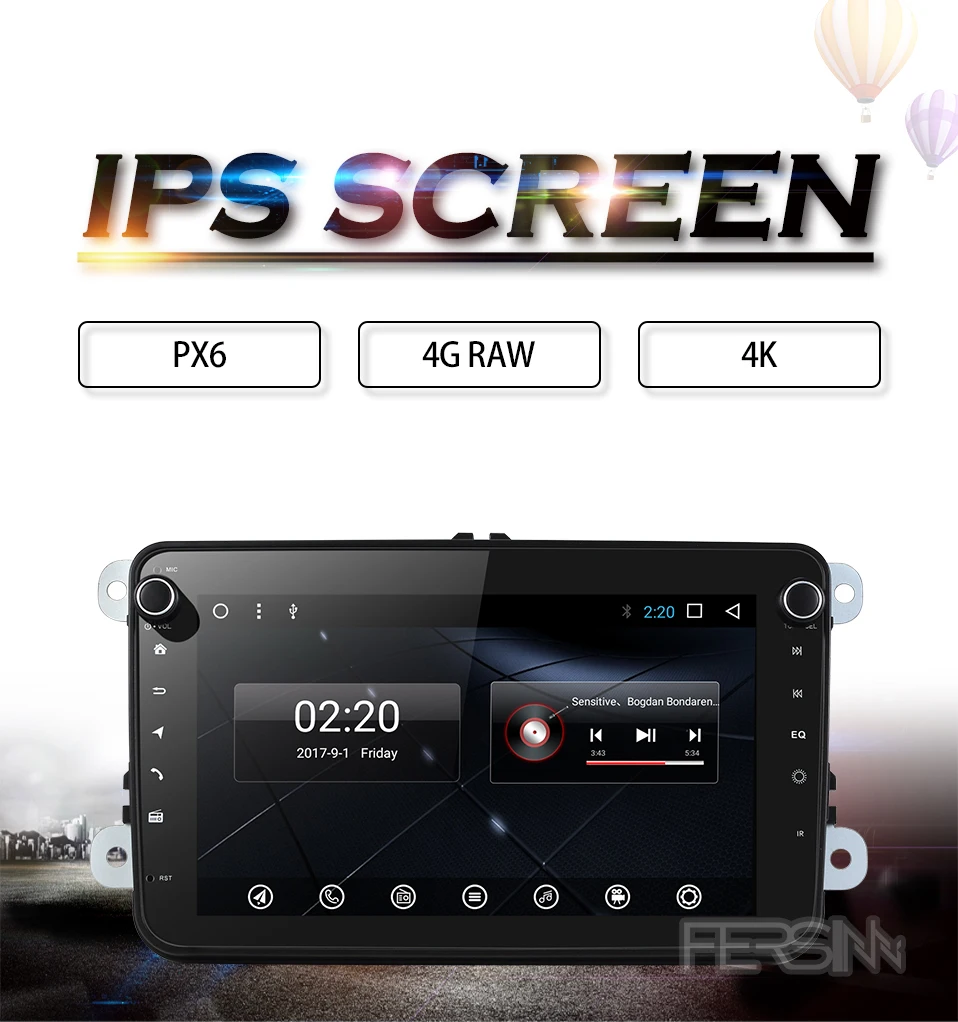 Android 9,0 автомобильный dvd gps навигатор для skoda для volkswagen golf polo tiguan passat 2 din gps плеер автомобиля PX6