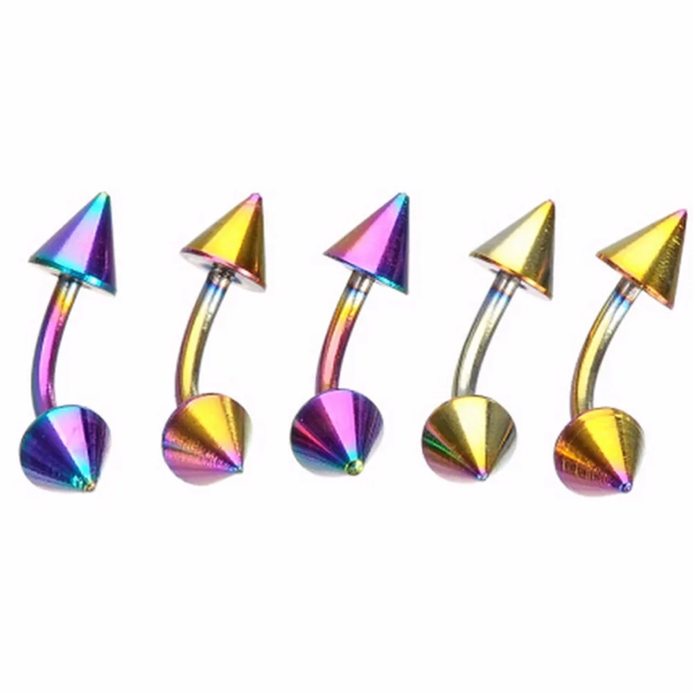 1Pc Cool Fashion Banana Spike Eyebrow Ring Barbells Eye Rings Stainless Steel Body Piercing JewelryFor Women | Украшения и