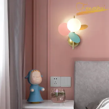 

Modern Lights LED Wall Lamp Flower Branch Macaron Small Lamp Bedroom Bedside Corridor Background Wall Sconces Bedroom Wall Lamps