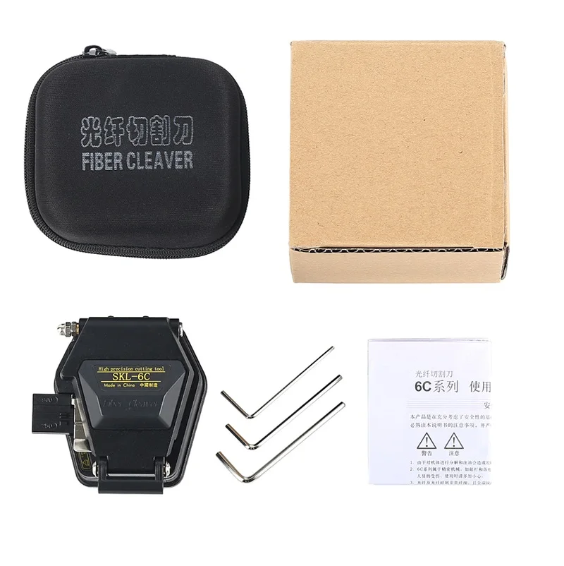 High Precision SKL-6C Cleaver Cable Cutting Knife FTTH Fiber Optic Cutter 16 Surface Blade