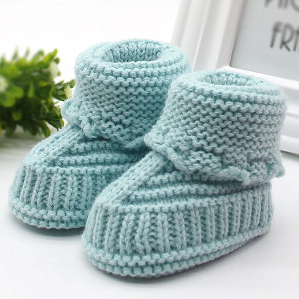 Baby Shoes Toddler Shoes Christmas Toddler Newborn Baby Shoes Knitting Lace Crochet Shoes Buckle Handcraft Baby Girl Boy Chaussure Infantil Menina