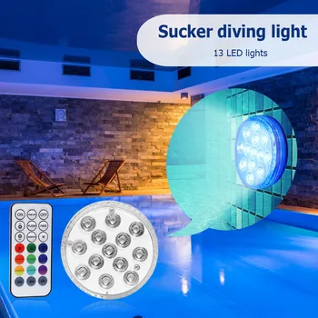 

Remote Control Submersible Light 16 Colors Swimming Pool 13 LEDs Underwater Lamp Easy Carrying Swimming Durable Parts