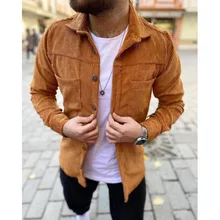 Moda oversized dos homens manga longa listrado camisas 2021 outono nova casual cor sólida camisa de veludo botão de carga até camisa chemise