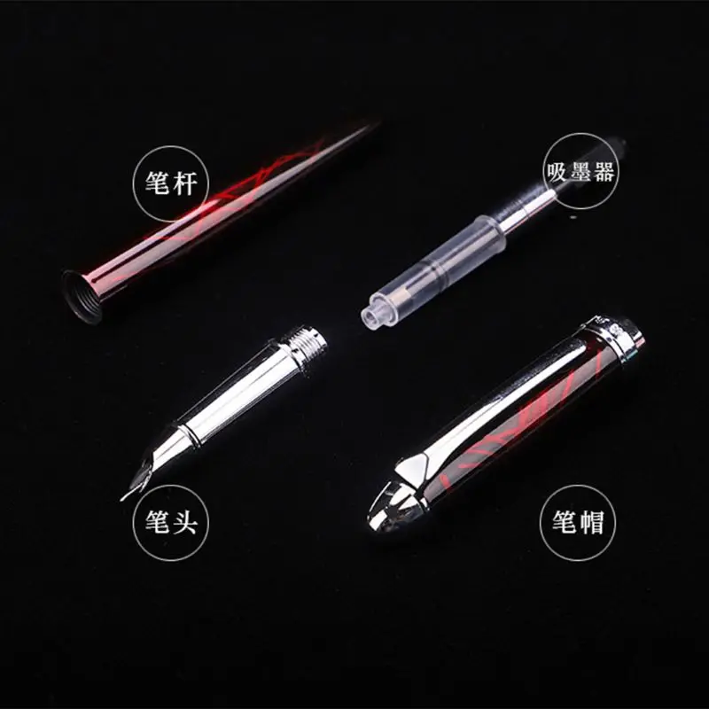 

Luxury Colorful Lines Fountain Pen Business Student 0.38mm Fine Nib Calligraphy School Office Supplies Writing Tool