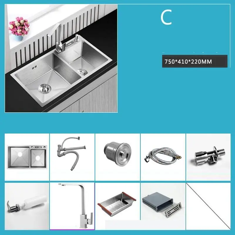 Смеситель для гурманов Umywalka Inox Evier Lavello Zlewozmywak Ze Stali Nierdzewnej Cuba Fregadero Lavabo Pia Cozinha кухонная раковина - Цвет: MODEL S