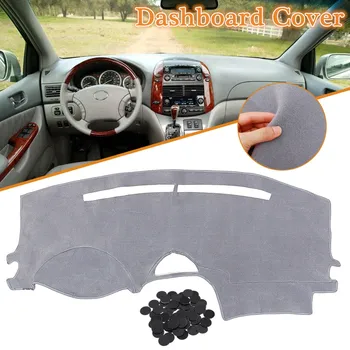 

Grey Left Hand Dash Cover Dashboard Cover Mat Carpet Dashmat For Toyota Sienna 2004-2007 Dash Board Cover Pad Sun Shade Carpet