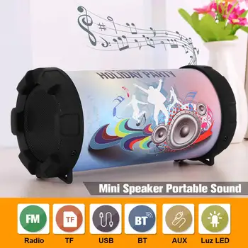 

Portable Wireless bluetooth Speakers Stereo Bass Subwoofer Speaker AUX USB TF Card FM Radio Outdoor Bike Car Karaoke Player