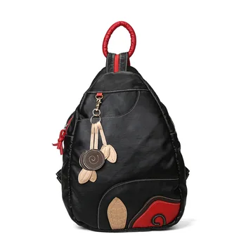 

2020 Ma'am Both Shoulders Package Woman Leaf Leisure Time Backpack Trend Woman Bag