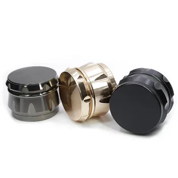 

The Heaviest Super Good Quality 4 Levels Herb Grinder Weed Zinc Alloy Diamond Shape Chamfer Side Concave 63mm Super Shredder