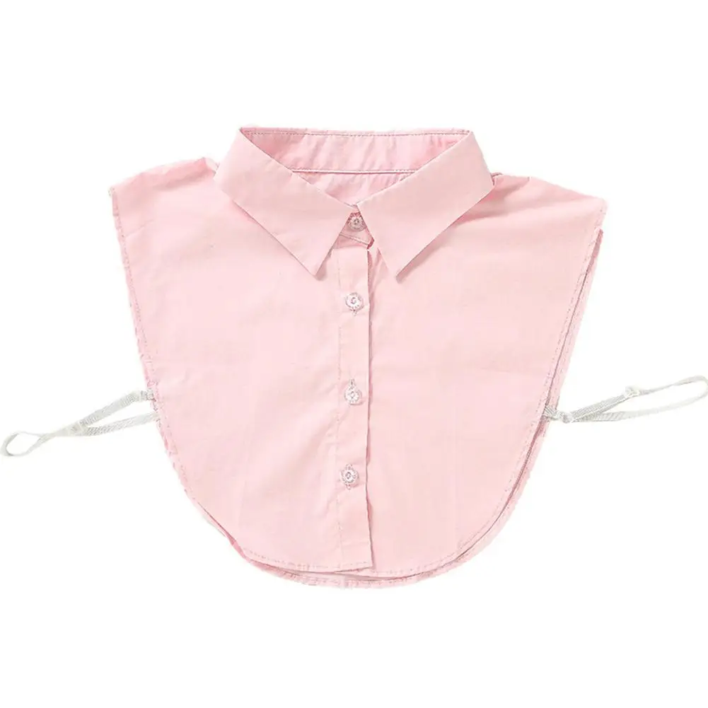 

2020 Fake Collar Ruffles Lace Cotton Shirt Women Detachable False False Collar Removable Lapel Blouse Shirt Half Blouse Fak U5E1