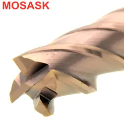 MOSASK 4 флейты HRC50 12 мм 10 мм 6 мм 4 мм ЧПУ, фрезерные станки инструменты для Сталь твердосплавные фрезы