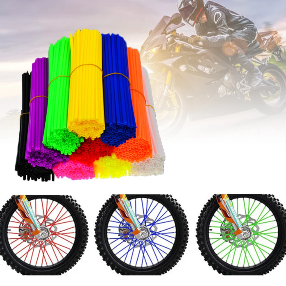 

Motorcycle Accessories 72 Pcs Universal Spoke Skins Covers 17 cm/6.7" Dirt Bikes Wheel Spoke Decoration Protection Cover