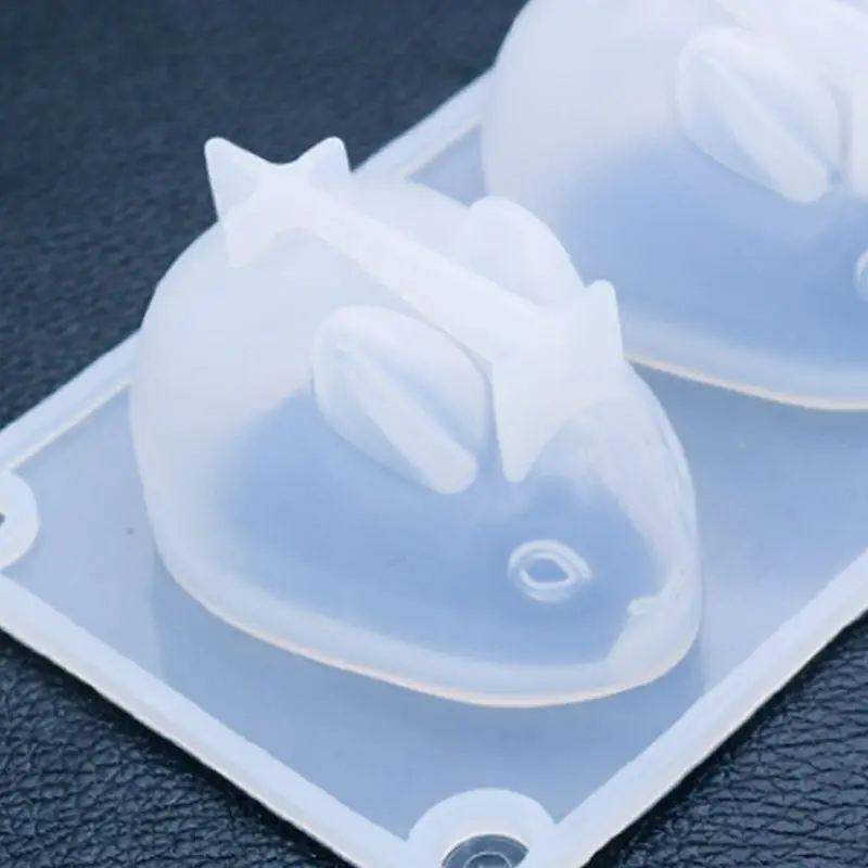 

Cute 3D Rabbit Pendant Silicone Mold Epoxy Resin Mold Jewelry Making DIY Tools B36D