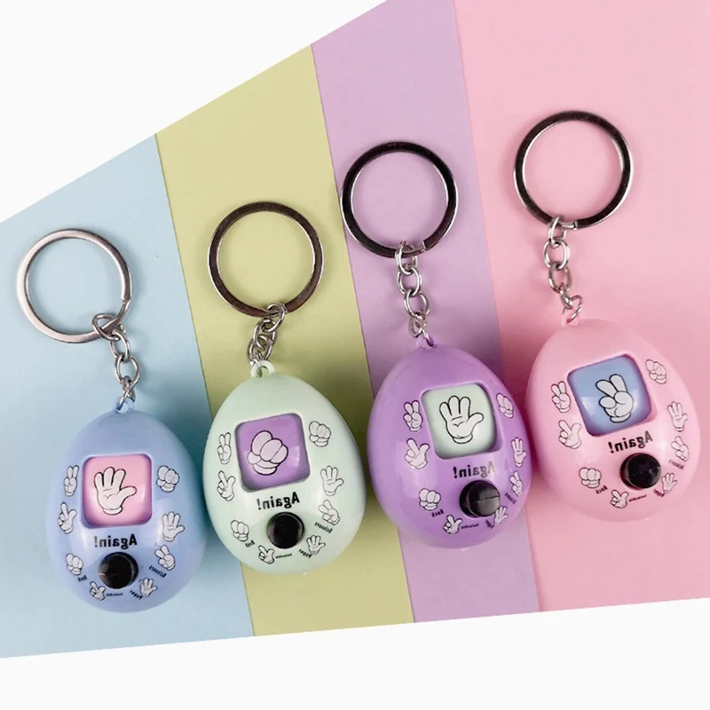 

Cartoon Creative Decompression Stone Scissors Cloth Face-to-face Guessing Egg Shaped Toy New Strange Keychain Gifts