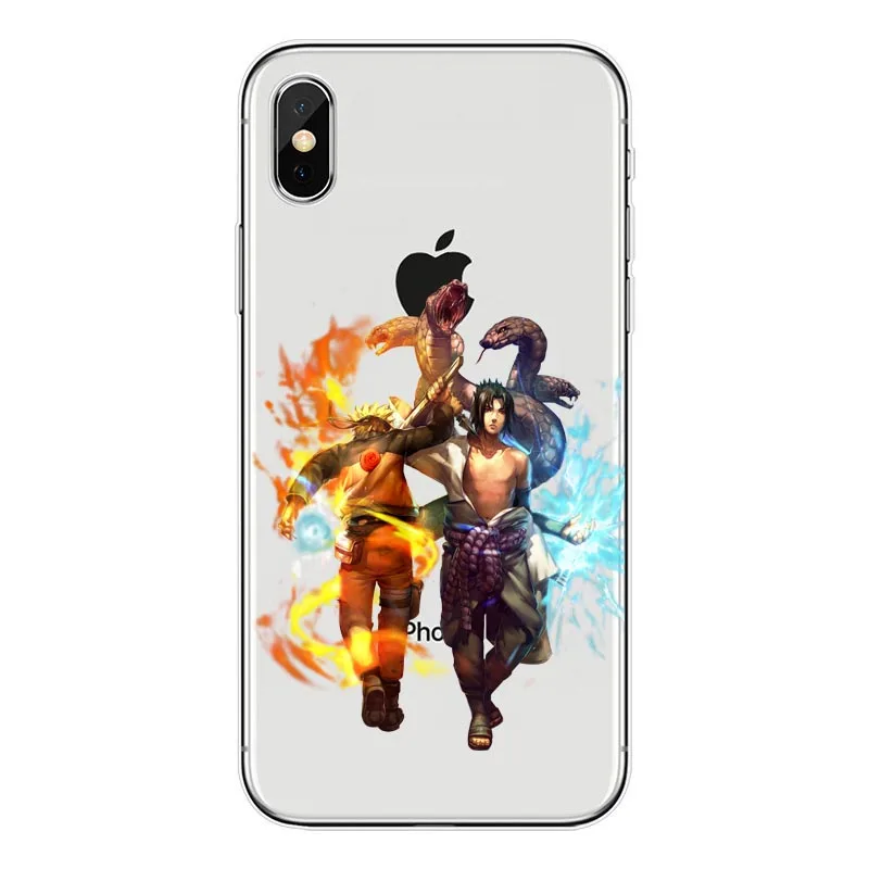 Moda аниме Uzumaki Наруто Саске Какаши мягкий Тампа да Caixa Do силиконовый чехол для iPhone да Apple X XR XS Max 8 7 6 Plus 5 4 - Цвет: TPU