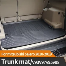 

TFor Mitsubishi Pajero 2010-2019 Runk Mats Car Rear Trunk Storage Cargo Tray Waterproof Fully Enclosed Protective Pad